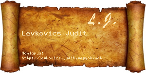 Levkovics Judit névjegykártya